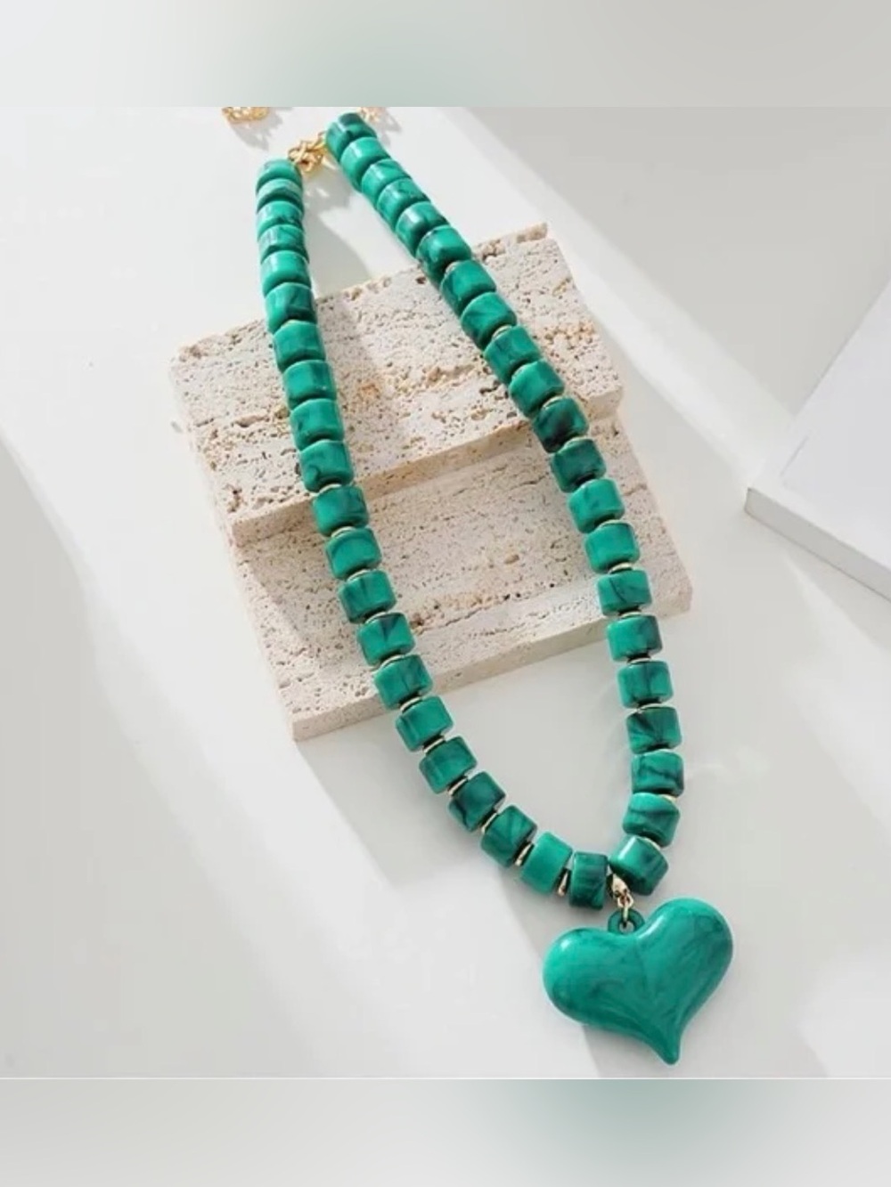 Anthropologie Green Heart Bead Pendant
Green Necklace - Picture 8 of 9